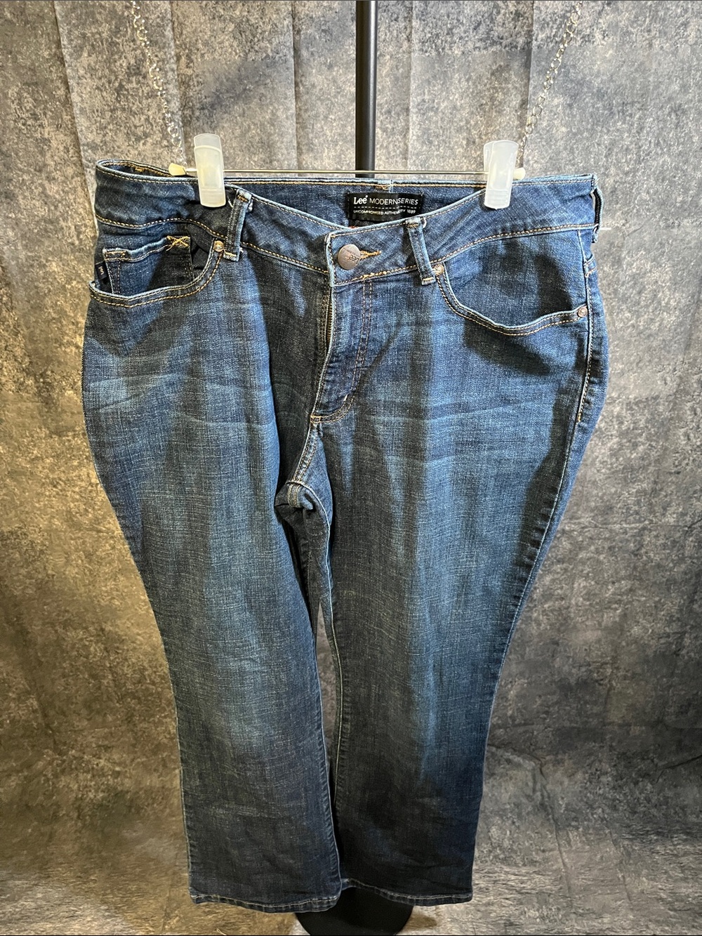 Lee Women's Boot Cut Jeans in Dark Blue Denim
